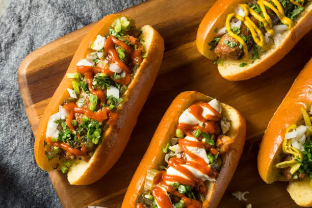 barbecue végétarien hot dog saucisses haricots