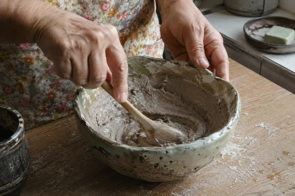 bol en céramique artisanale pour préparer un masque dans sa routine de soin